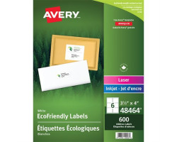 Avery Étiquettes d'adresse blanches Écologiques