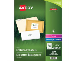 Avery Étiquettes d'adresse blanches Écologiques