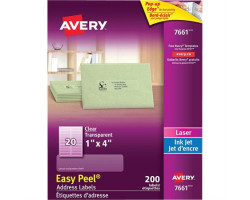 Avery Étiquettes d'adresse transparentes Easy Peel®