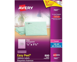 Avery Étiquettes d'adresse transparentes Easy Peel®
