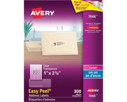 Avery Étiquettes d'adresse transparentes Easy Peel®