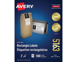 Avery Étiquettes rectangulaires blanches
