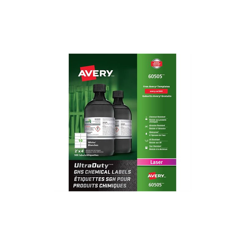 Avery Étiquettes SGH pour produits chimiques UltraDuty™