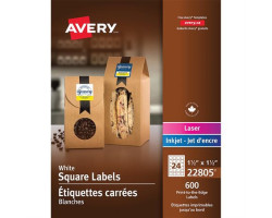 Avery Étiquettes carrées...