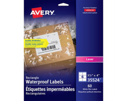 Avery Étiquettes de film imperméables rectangulaires Avery