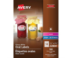 Avery Étiquettes glacées imprimables