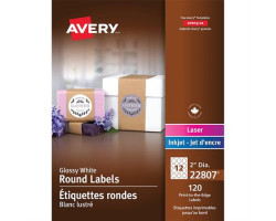 Avery Étiquettes glacées imprimables