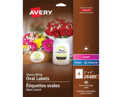 Avery Étiquettes glacées imprimables