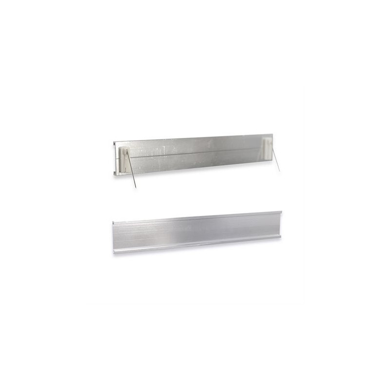 Support plaquette pour cloison 1 x 7" Argent