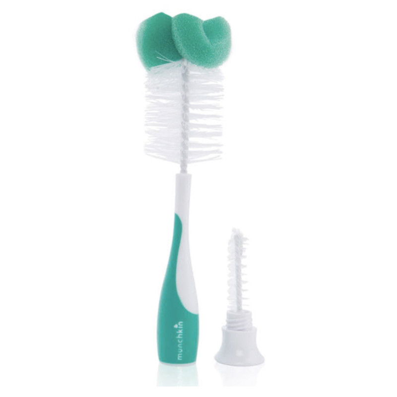 2 in 1 Baby Bottle Sponge Brush - Sage