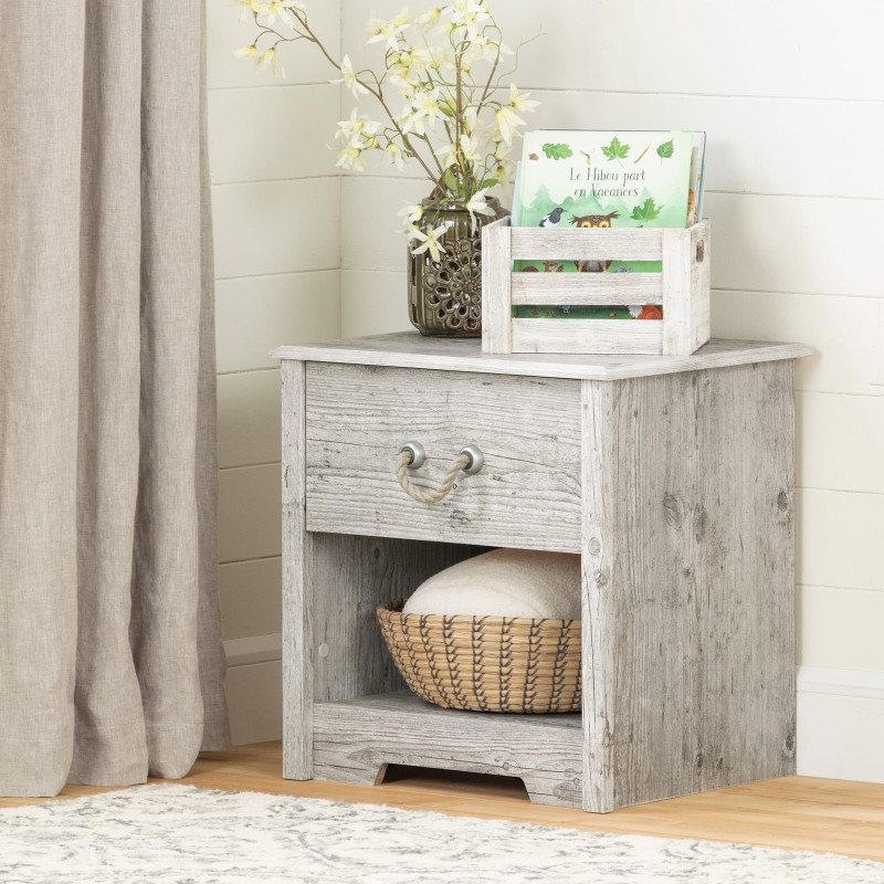 1 Drawer Nightstand - Seaside Pine Rowing