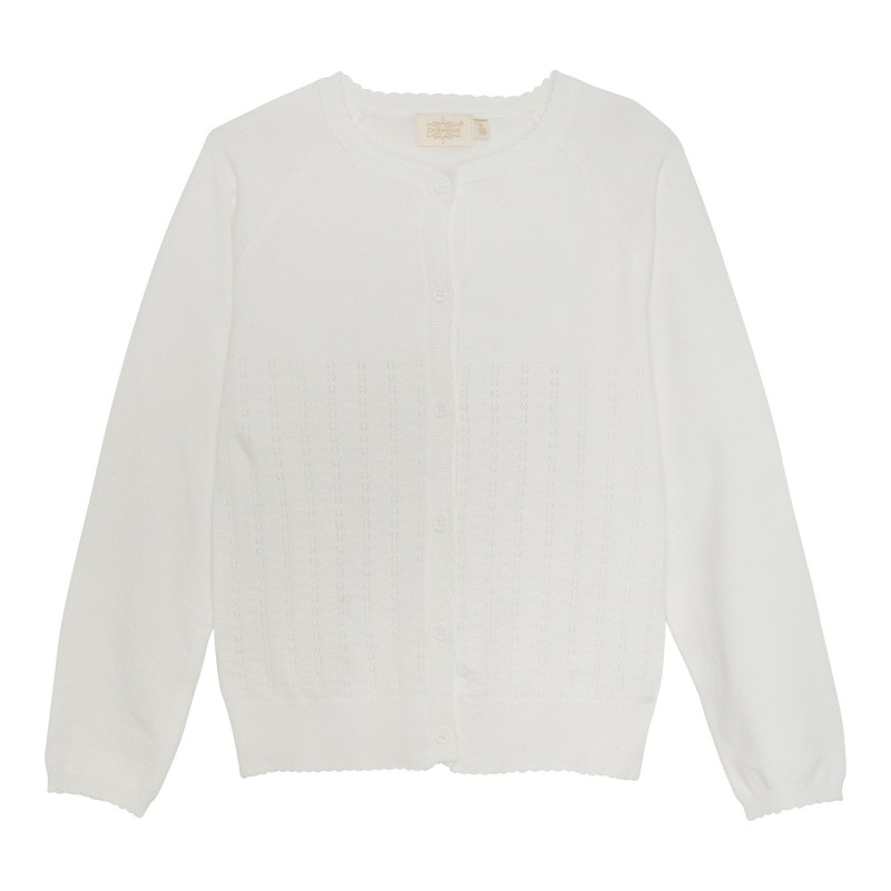 Creamie Cardigan Pointelle 2-14ans