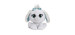 GUND P.Lushes Designer Fashion Pets, Bianca Blings, chienne en peluche de luxe douce et élégante, blanc et bleu, 15,2 cm