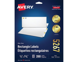 Avery Étiquettes rectangulaires blanches Easy Peel®