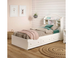 Savannah Single Mate's Bed 3 Drawers - White
