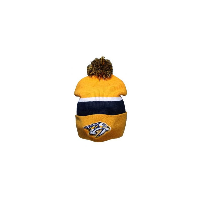 Predators de nashville -  tuque "logo" à pompom - jaune