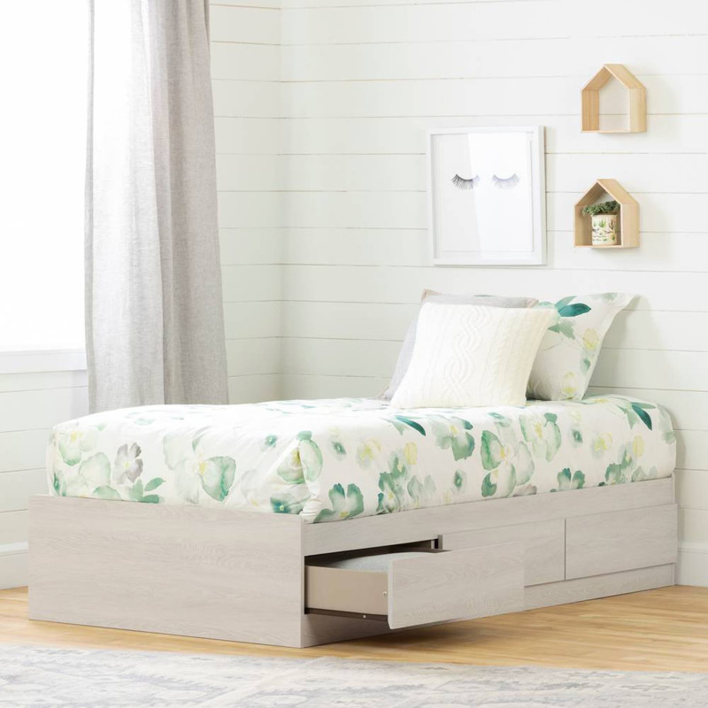 Fynn Single Mates Bed 3 Drawers - Winter Oak