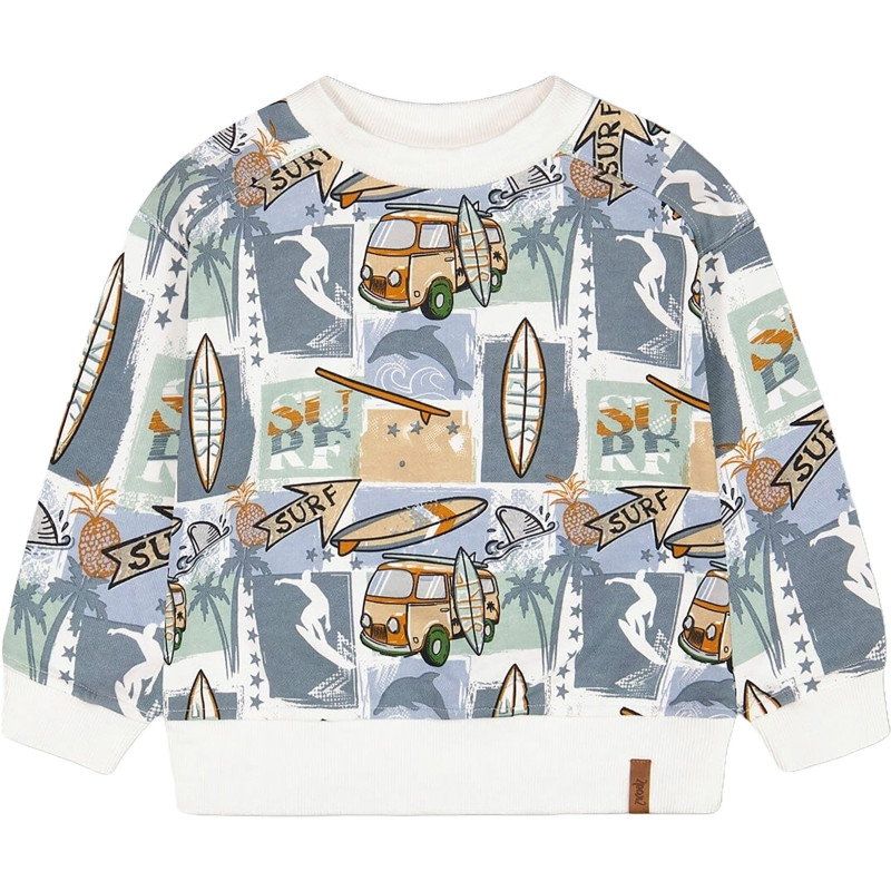 Fleece sweater in French Terry and prints - Big Boy