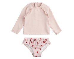 UV Long Sleeve 2 Piece Ribbed Swimsuit 2-5 years