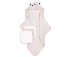 Bath Towel and 3 Washcloths Set - Sheep