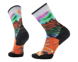 Trail Run Targeted Cushion Singletrack Print Mid-Calf Socks - Unisex