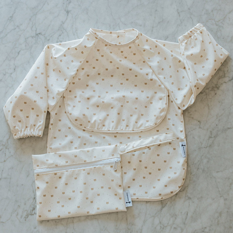 Long Sleeve Bib With integrated pocket 6-24 months - Little Bear