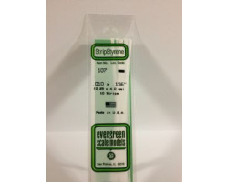 Evergreen -  bande dimensionnelle 35cm - .010"x.156" (10/pk) blanc