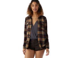 Zuma Superfleece Check Woven Shirt Coat - Women's