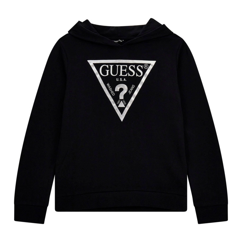 Guess Kids Kangourou Noir Logo 7-14ans