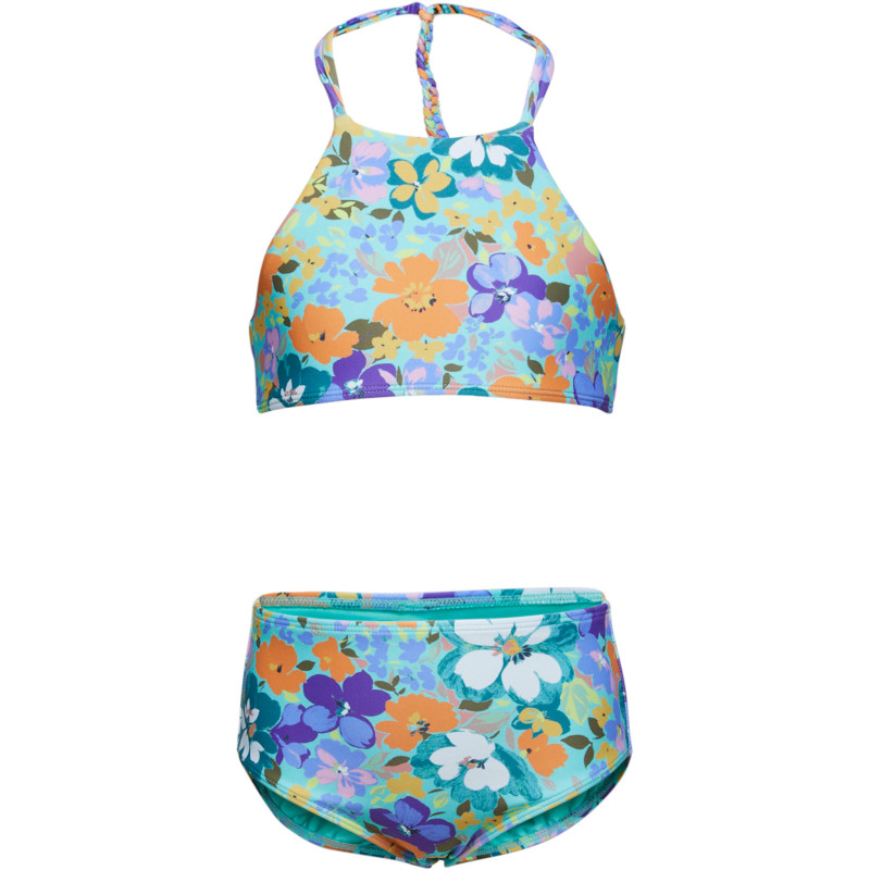 Sami Floral Braided Strap Swimsuit Set - Girls