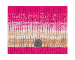 Knit neck warmer with fuchsia gradient - Baby Girl