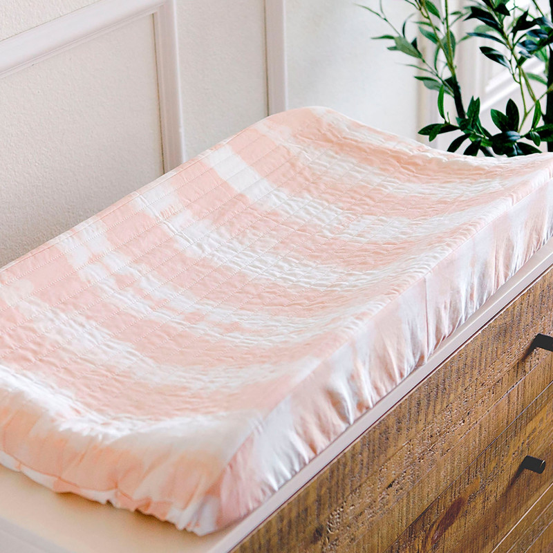 Parker Changing Pad Cover - Tie-dye pink