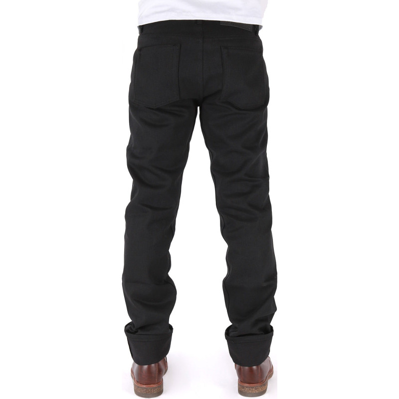 Naked & Famous Jeans Weird Guy - Solid Black Selvedge - Homme