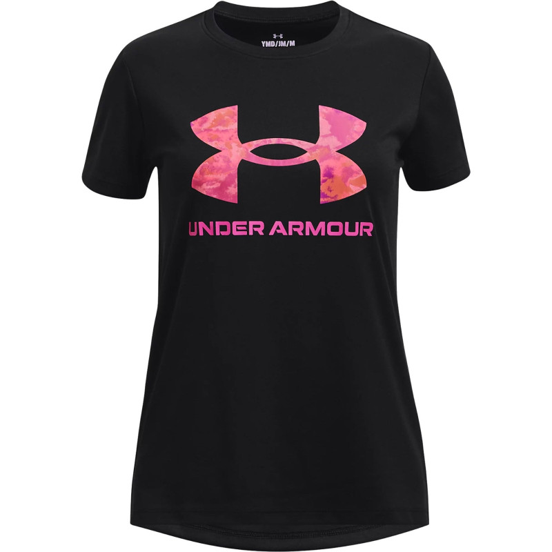 UA Tech Logo Print T-Shirt - Girls