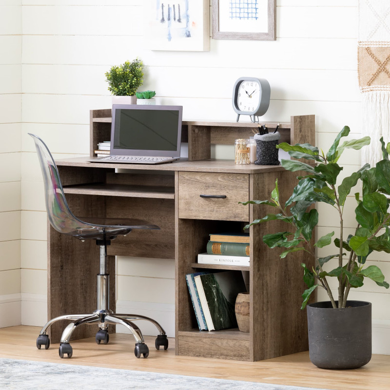 Work Table with Storage - Axess Aged Oak