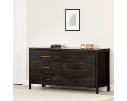 Double Desk 6 Drawers - Gravity Antique Black