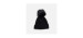 Tuque tricot noire avec pompon