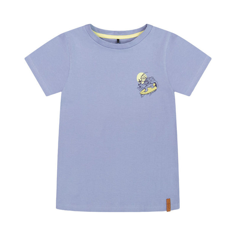 Organic jersey T-shirt with front and back print - Little Boy