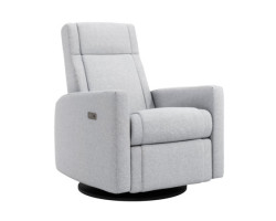 Nelly Rocking and Swivel Chair - Arlo Heather Gray / Black with Electric Mechanism