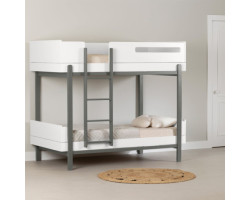 Bebble Bunk Bed - Light Gray and White