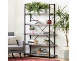 Shelf with 5 fixed shelves - Gimetri Light Gray