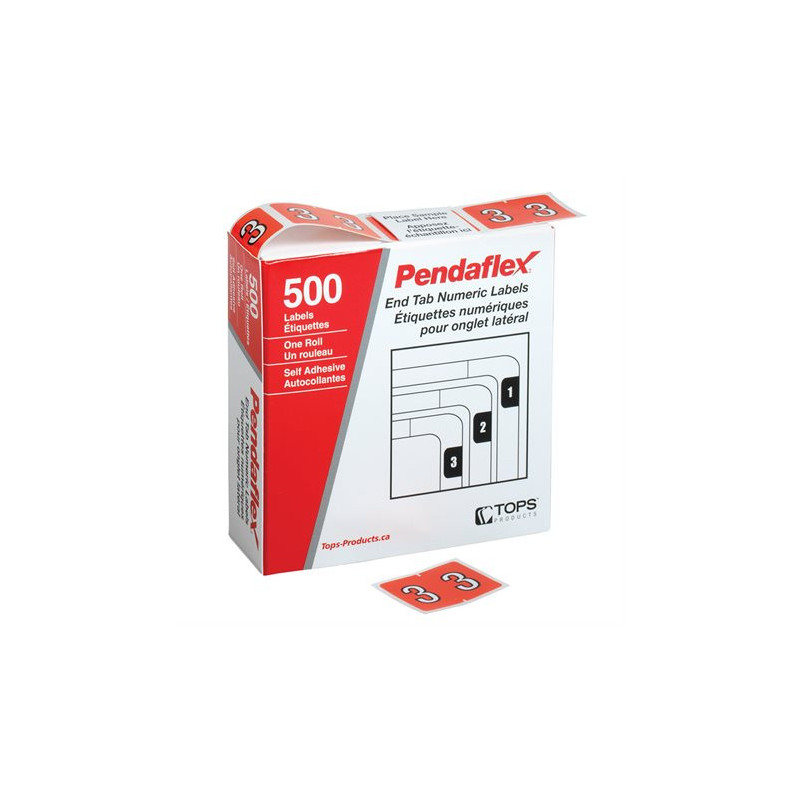 Pendaflex Étiquettes de classement 0-9 pour onglet latéral