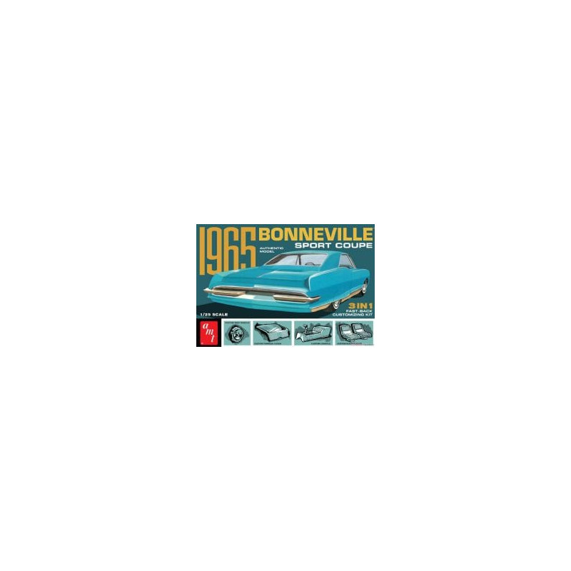 Pontiac -  bonneville sport coupe 1965 1/25 (moyen) - bleu