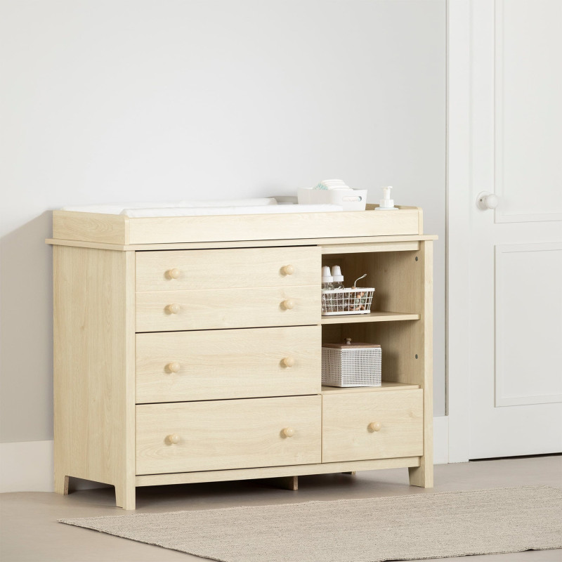 Changing table with surround - Little Smileys Bleached oak