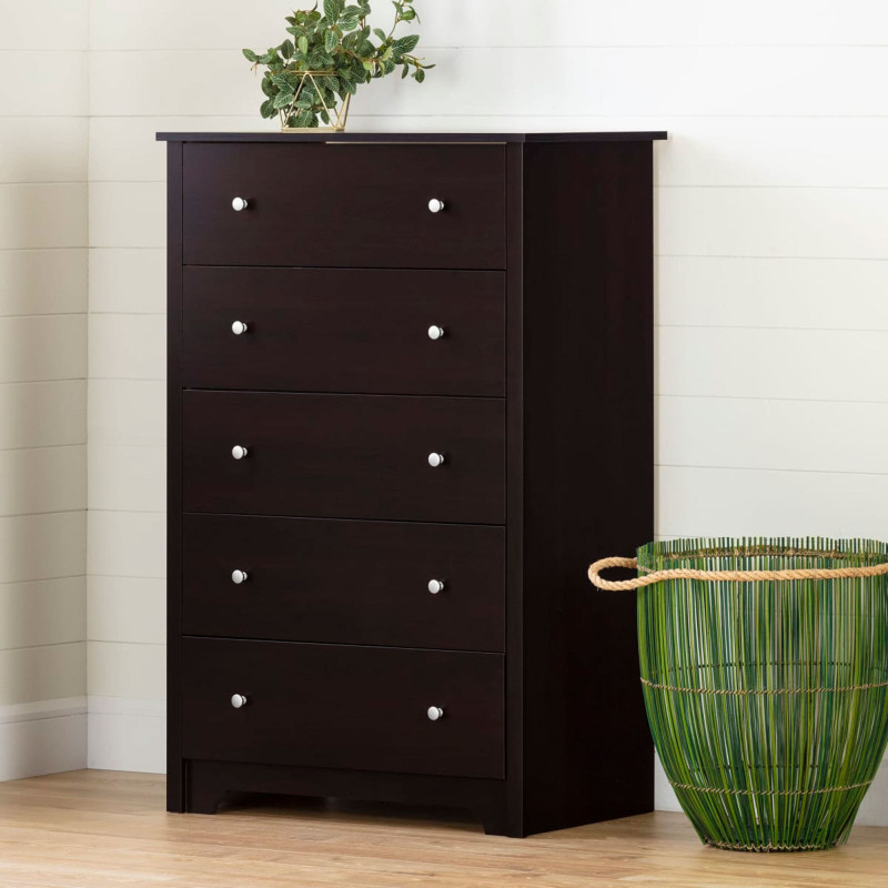 South Shore Commode 5 Tiroirs Vito - Chocolat