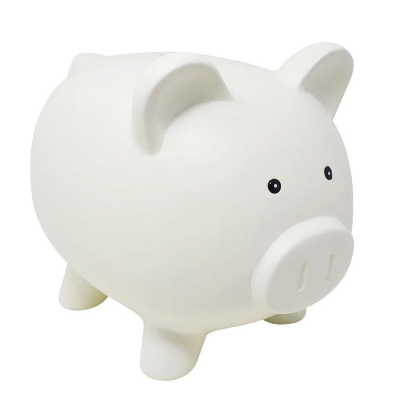 White Pig Bank 25x17x20cm