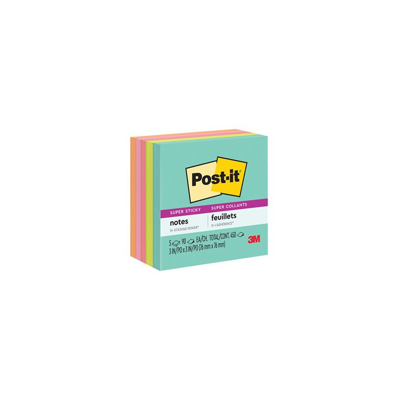 Post-it Feuillets Post-it® Super Sticky - collection Éclat de lumière