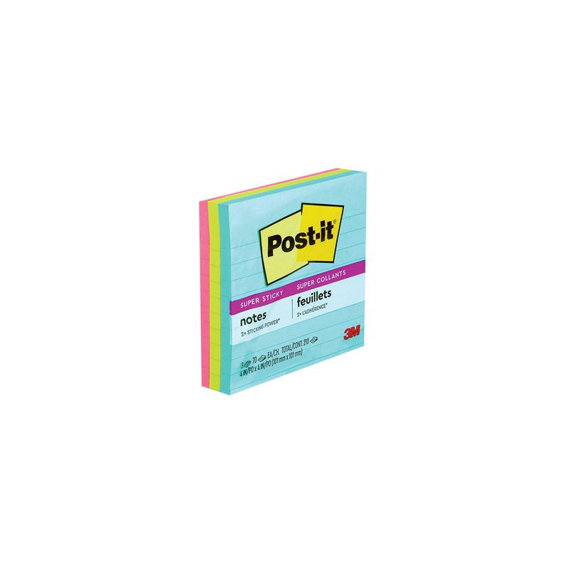 Post-it Feuillets Post-it® Super Sticky - collection Éclat de lumière