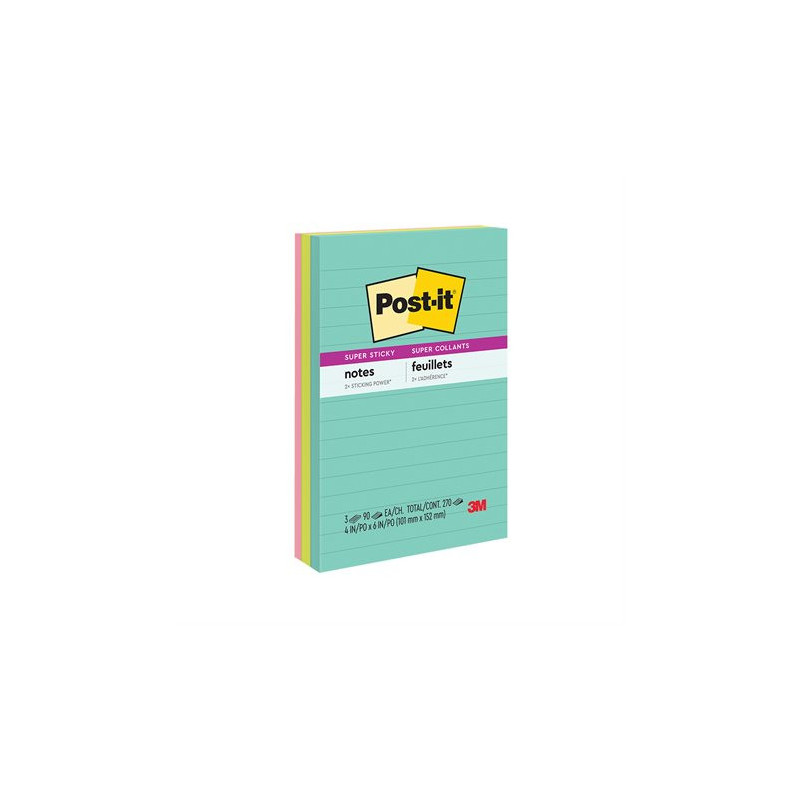 Post-it Feuillets Post-it® Super Sticky - collection Éclat de lumière