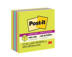 Post-it Feuillets Post-it® Super Sticky Cubes